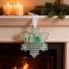 Snowflake-Shaped Sea Glass Friendship Decor Handmade Sea Glass Art Christmas Ornament Coastal Friendship Keepsake