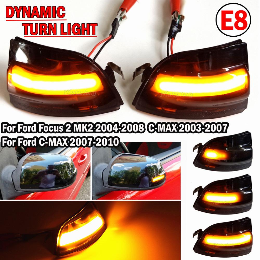 Dynamic Turn Signal Blinker Sequential Side Mirror Flasher for Ford Focus 2 MK2 C-MAX 2003 -2010