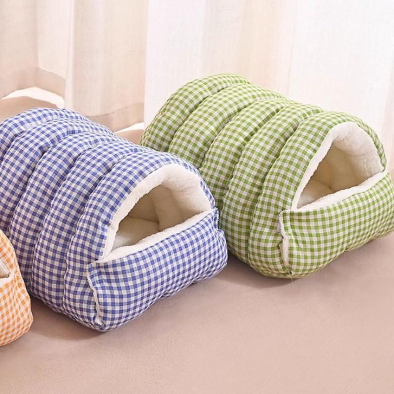 Pet Cat Dog House Indoor Winter Soft Warm Thickened Foldabl Cat And Dog Bed Semienclosed Cat Bed Cat Dog Nests Pet Supplies