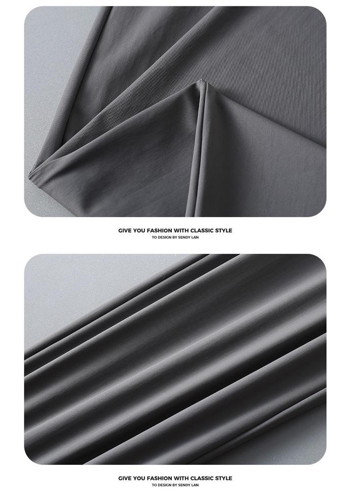 Plus Size Men's Summer Quick-Dry Ice Silk Pants: Lightweight, Loose, High Elastic, Finely Woven, Nylon Sports Pants (#067).