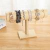Single Tier Velvet Bracelet Chain Watch T-Bar Rack Jewelry Hard Display Stand