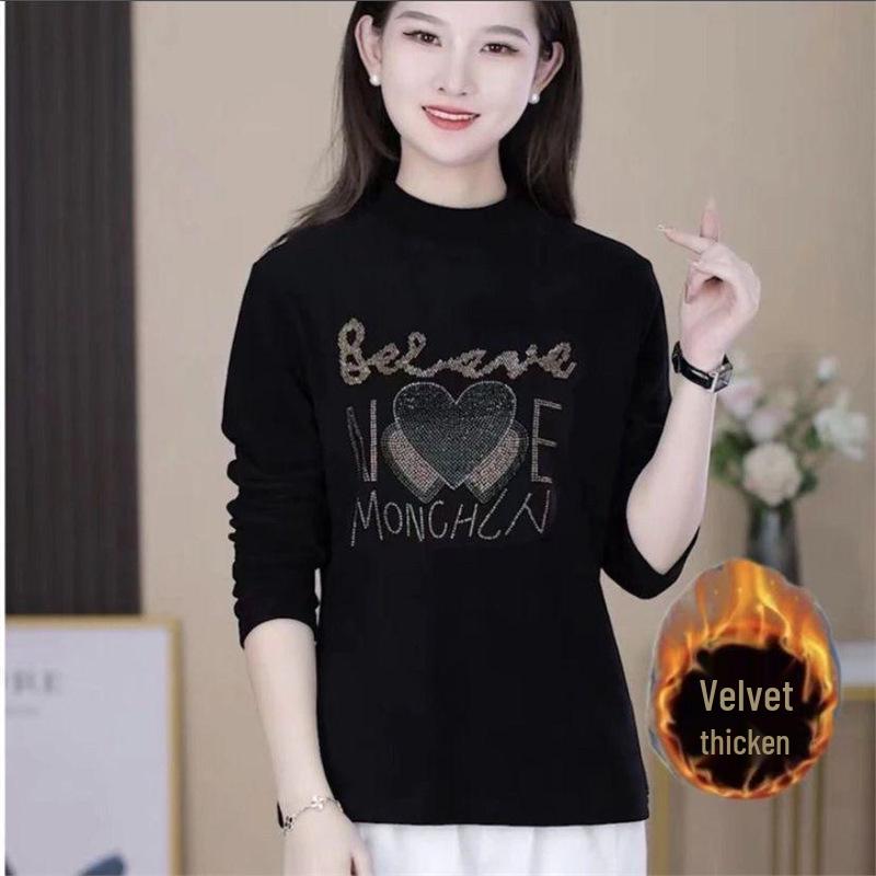 

2024 Plus Size Long Sleeve Slimming Fashion Shirt for Elderly Women XL