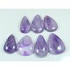 370Cts. Natural Amethyst Lace Agate Pear Cabochon Loose Gemstone 07Pcs Lot C-3934
