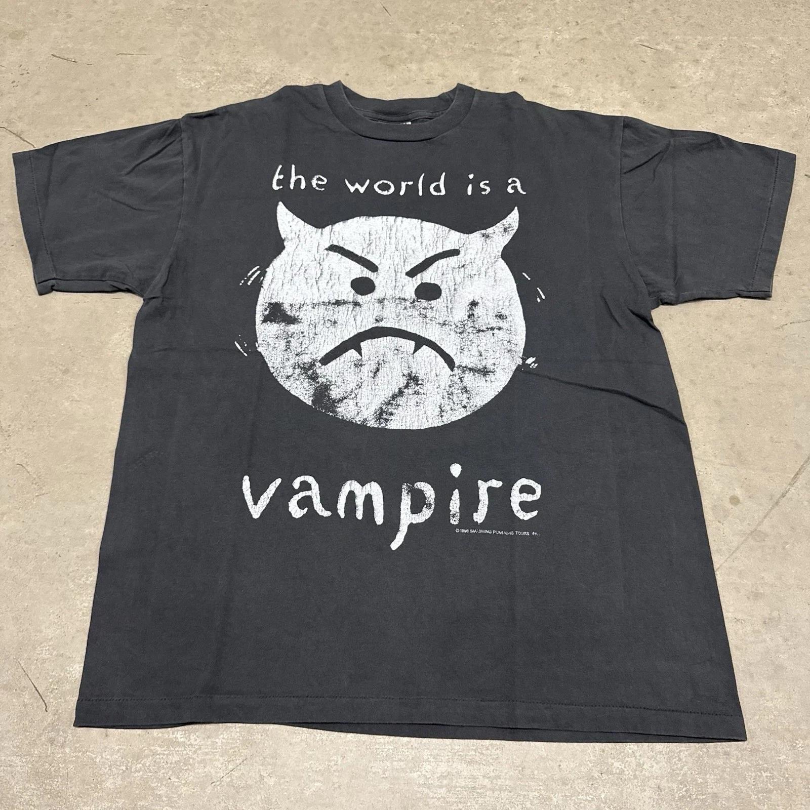 

Vintage The Smashing Pumpkins Band T T-Shirt 19906 World Is A Vampire XL Reprint 3XL