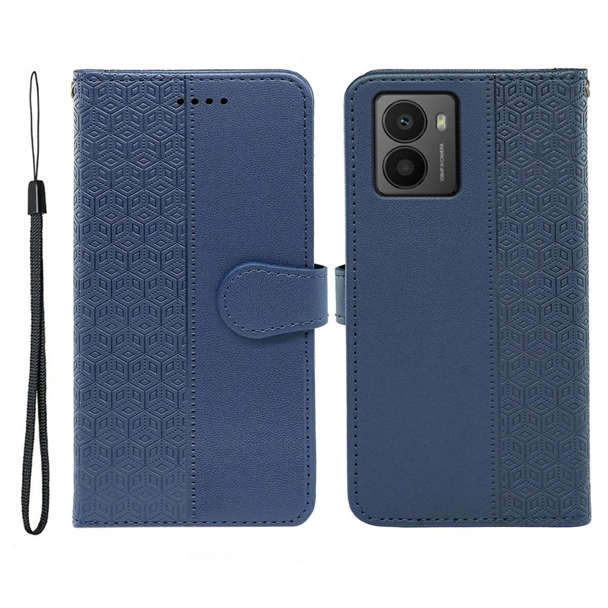 

Чохол для телефону HMD Fusion 5G зі шкіри, що захищає від подряпин та зрощує їх, у формі ромба. Blue