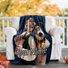 Custom Name Wallace & Gromit Theme Printed Blanket - Perfect for Couch, Bed, Travel & Outdoor Use | Machine Washable, Cozy & Durable.