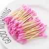 100Pcs/bag Small Head Bamboo Sticks Cotton Swab Remover  Stick Makeup Cotton Disposable Double Head