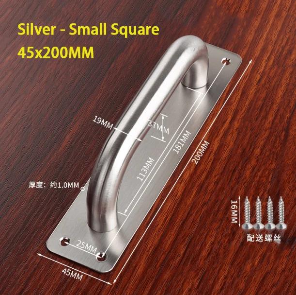 

Push/Pull Thickened Stainless Steel Door Handle Wooden Door Glass Door Fireproof Door Handle Channel Sliding Door Panel Handrail 1Pcs
