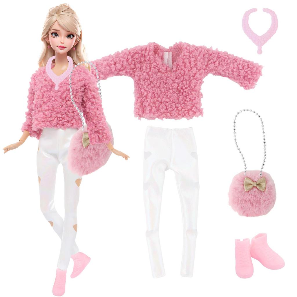 11.5'' Girl Doll Clothes Fashion Doll Dress Mini Skirt Sport Outfit Tops Pants Shoes Racket Cap High Heels Boots Toy Accessories Gift