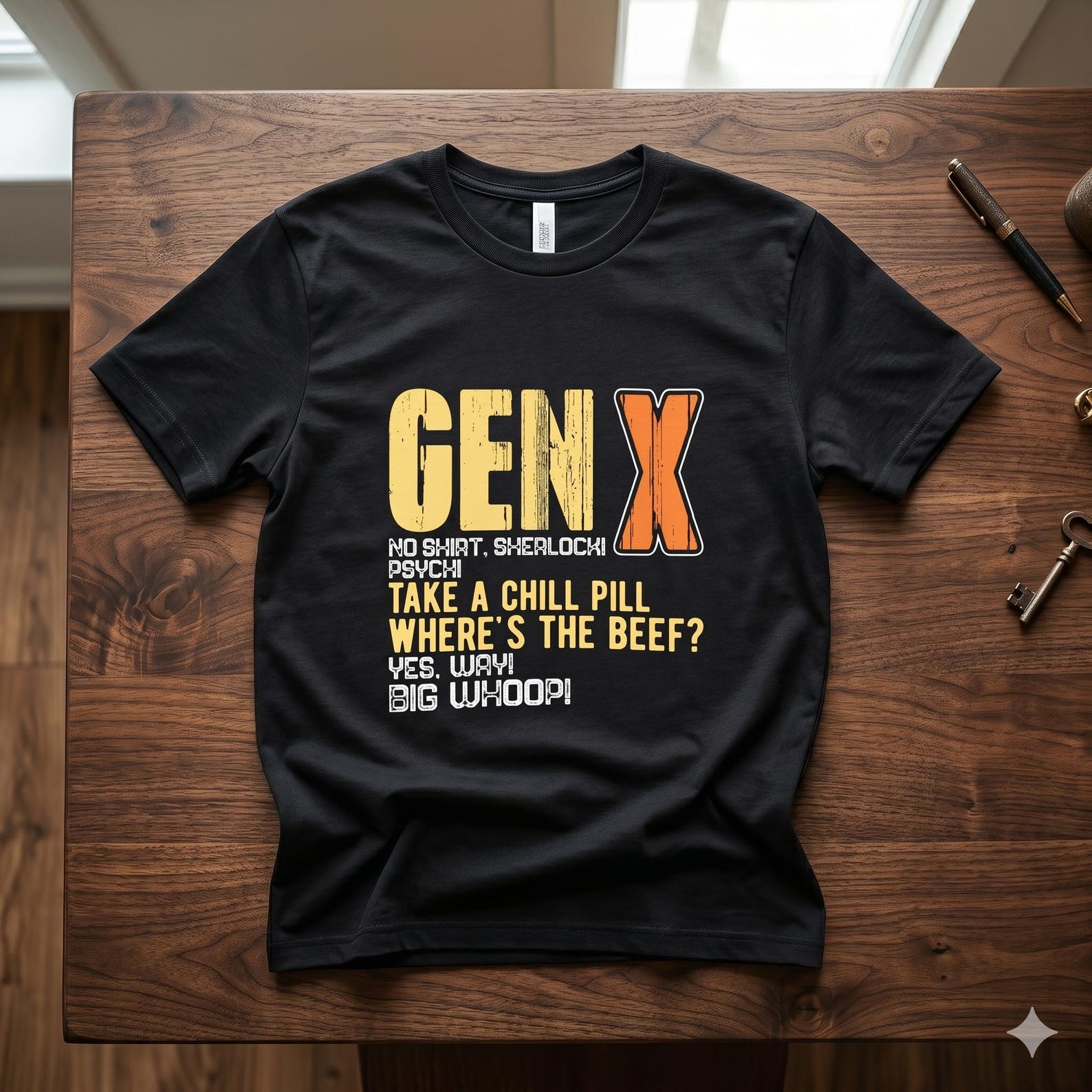 Gen X Nostalgia Retro Typography Tee | Humorous GenX Phrases 2XL