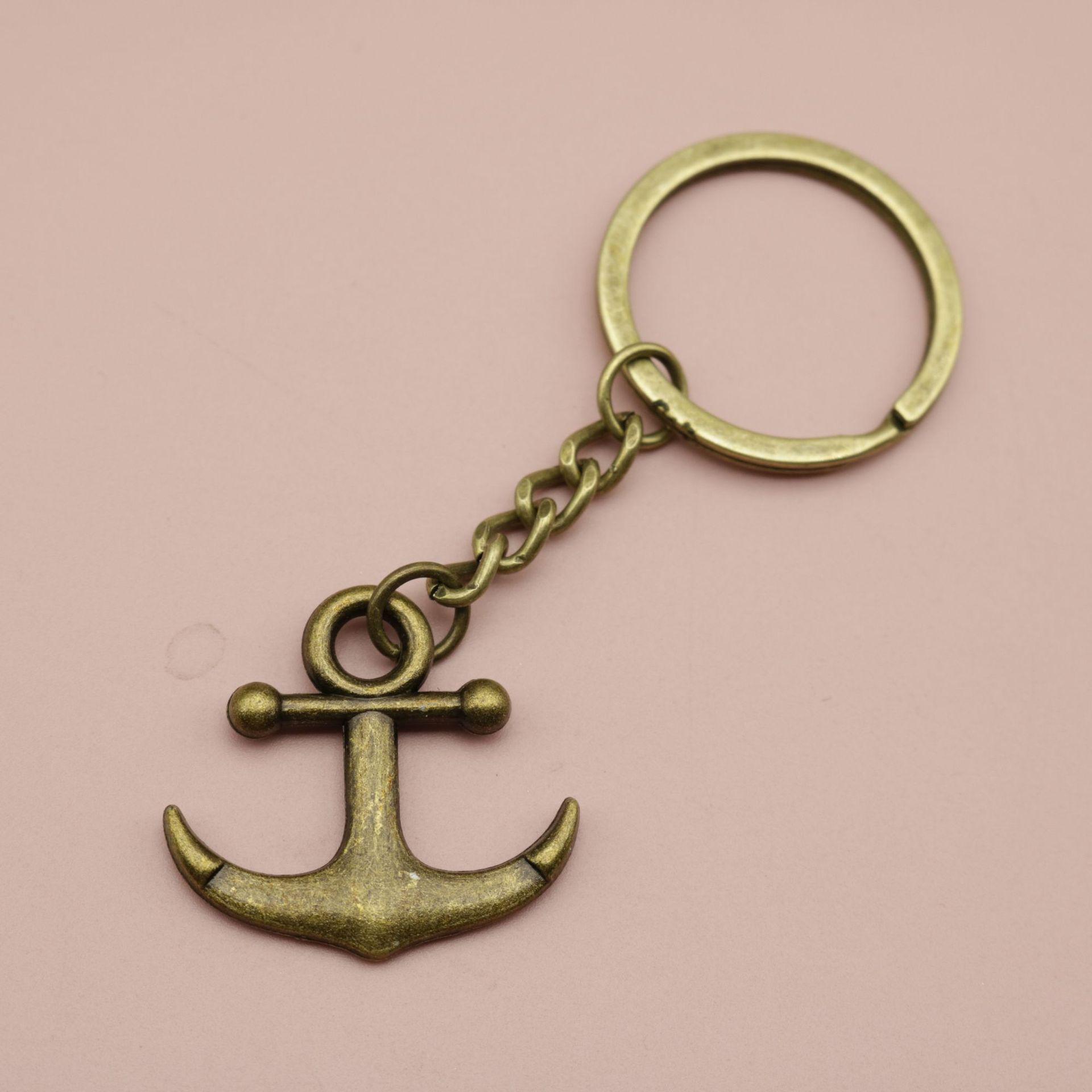 Popular Simple Ship Anchor Keychain Pendant бронзовый