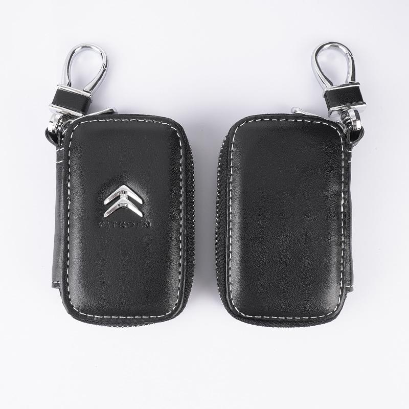 DBGO4 Leather Car Key Case Protection Auto Key Bag Key Chain Cover For Citroen C1 C2 C3 C4 C5 C6 C8 C4L DS3 DS4 DS5 LS DS6 Accessories