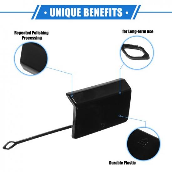 Car Tow Hook Eye Hole Cover Cap ONE  for Mercedes-Benz E550 Black Rear