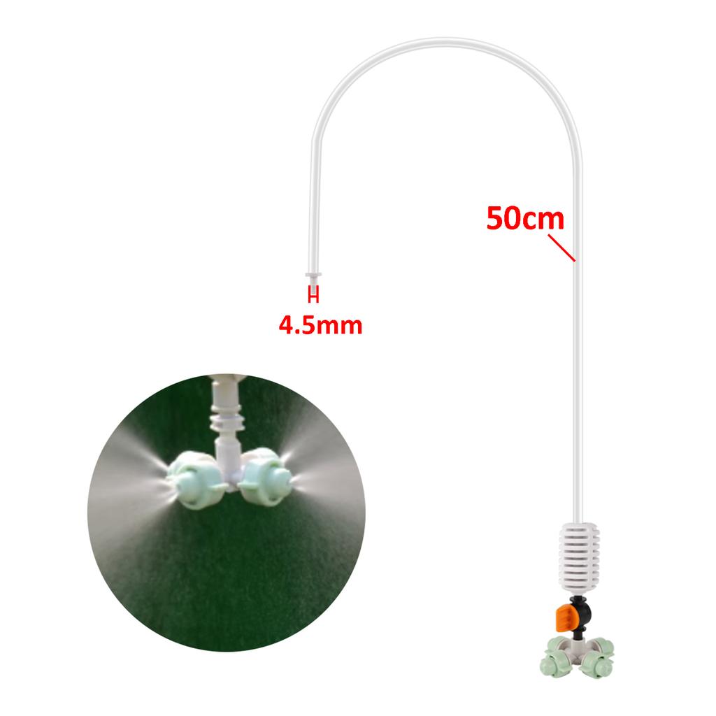 5pcs Hanging Anti-drip Spray Four-way Atomizing Nozzle Garden Hanging Anti-drip Nozzle 1/4" Barb Screw Connector