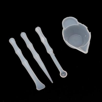 Silicone Stir Bar Mix Cup Mold Epoxy Resin Tools Reusable Mixing Measuring Cups DIY Jewelry Making Stick Handmade Accessories