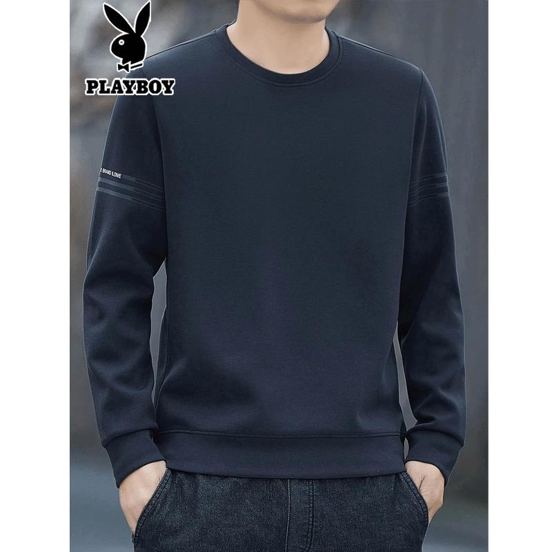 Playboy Men's Casual Crew Neck Long Sleeve Sweatshirt
