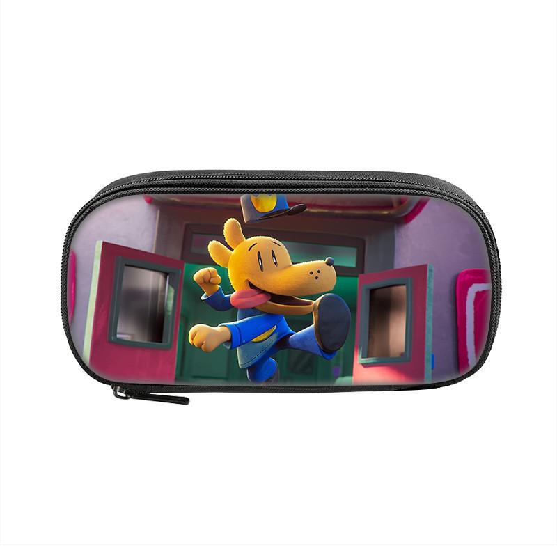 Dogman Detective Pencil Case Large Capacity Nylon Storage For Students