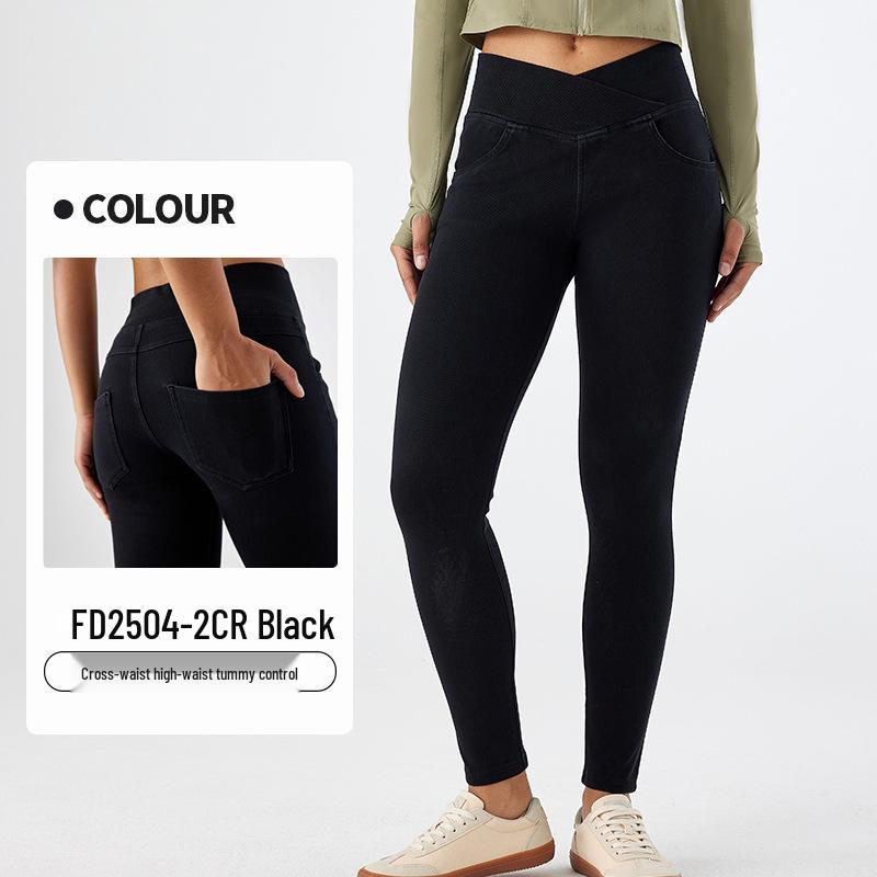 Úzké džíny s vysokým pasem: Dámské elastické, zeštíhlující kalhoty s kapsami zvedající hýždě