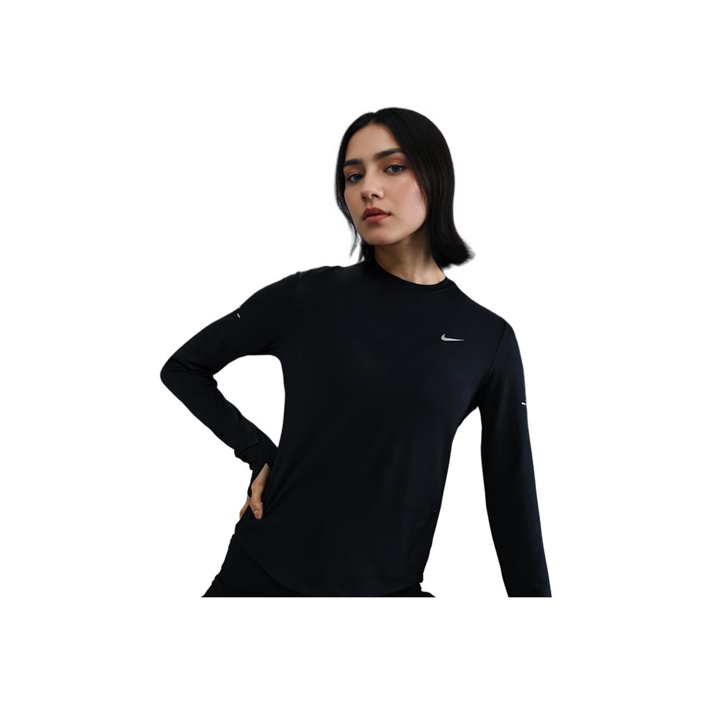 Nike Swift Df Uv Ls Crew Neck Pullover Long Sleeve T-Shirt Women Tops Black HQ0504010
