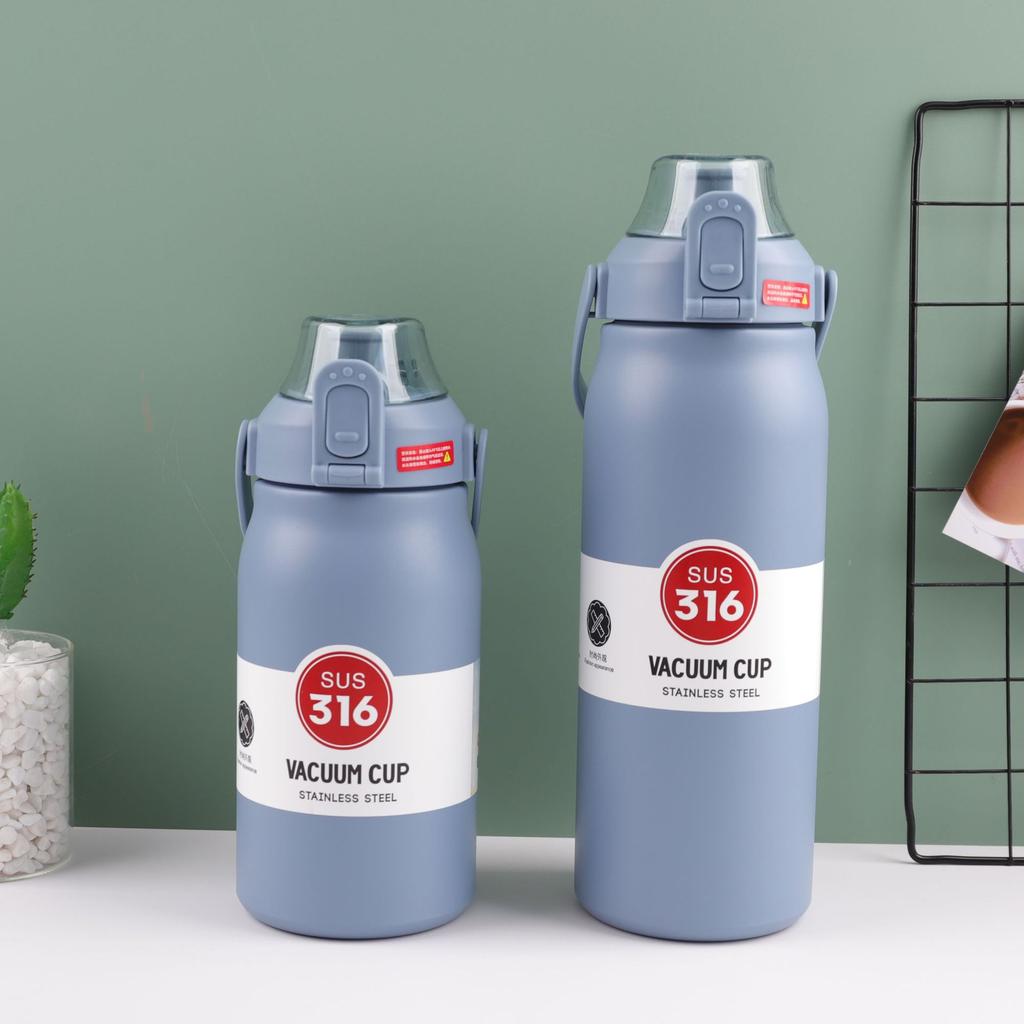 1,3 l/1,7 l Großvolumige Thermoflasche Outdoor-Becher Edelstahl-Thermoskanne Wasserflasche Tragbare Vakuumflasche Kalt- und Heiß-Trinkbecher