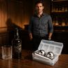 304 Stainless Steel Whiskey Ice Balls Set with Freezing Tray and Tongs Reusable Ice Cubes for Chilling Drinks Without Dilution