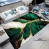 Luxury Fantasy Marble Carpet, Bedroom Carpet, Living Room, Sofa Decoration, Large Green and Gold Game Decoration