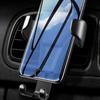 Universal Leather-Textured Air Vent Rotating Car Phone Holder with Gravity-Sensing Lock