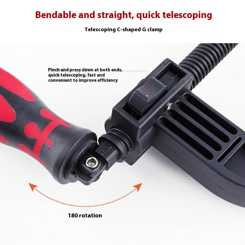 1Pcs 2/3/4 Inch Plastic Rubber G Clamp Reliable Clamping Power For Wood And Metal Working Quick Woodworking Clamp