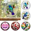 Vivid Hummingbird Wall Accent Colorful Hanging Decoration, Stained Acrylic Suncatcher for Window Natural Atmosphere Decor Decor, Decorative