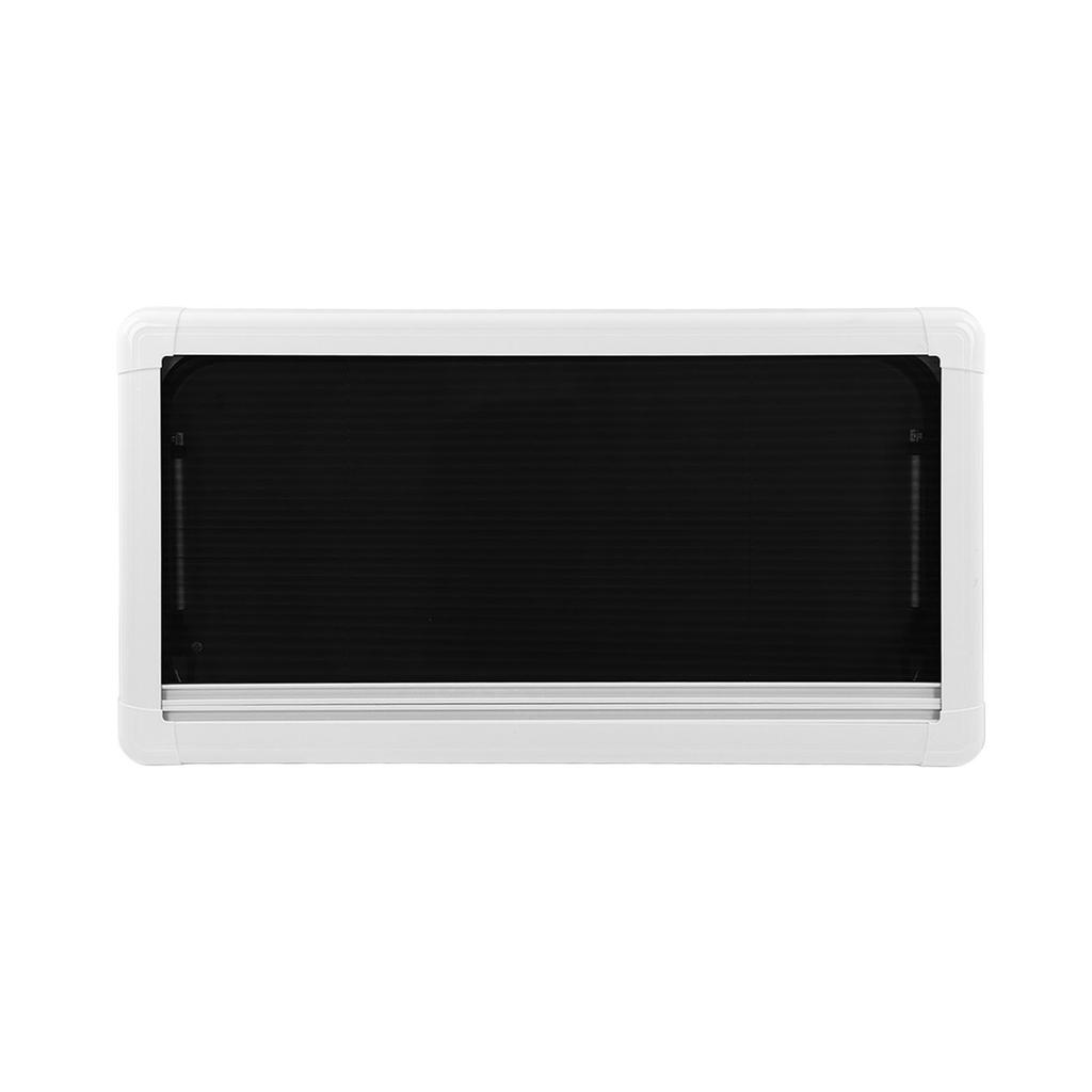RV Push Out Window L1000 H500mm with Sunshade Curtain 75° Opening Angle Acrylic Glass Anti UV Alumin