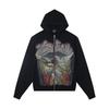 Street Style Hooded Sweatshirt Men Women Loose Fit Printed Design Casual Wear
