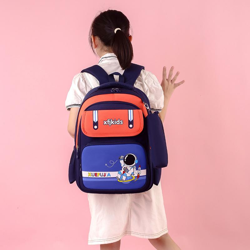 School Bag New Primary School Students Cute Cartoon Backpack Large Capacity Leisure Burden Reduction Backpack Grades 1-3