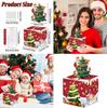 Red Christmas Tree Paper Money Box For Festive Party Celebration Decoration And