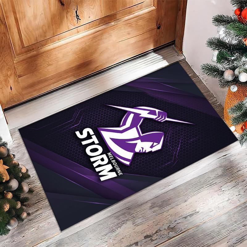 Melbourne Storm Tappeto in Velluto di Cristallo Morbido Anti?Tappetino Antiscivolo Comodo per Casa Soggiorno Camera da Letto Tappeto Decorativo
