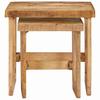 2 Piece Nesting Tables Brown 46 X 46 X 45 Cm Solid Mango Wood