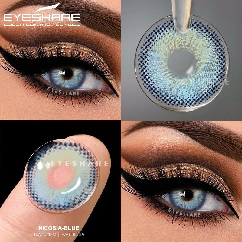 1 Paar farbige Kontaktlinsen für die Augen Grüne Linsen Graue Pupillen Schöne Pupillenfarbe Augenlinse Jährlich Natürliche Blaue Linse