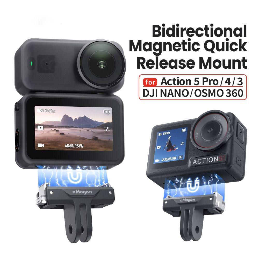 Adaptor magnetic cu eliberare rapidă pentru DJI Osmo Nano/Osmo 360/Action 5Pro 4 3