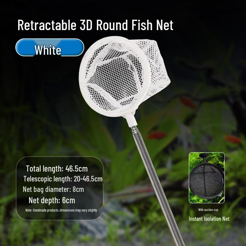 Telescopic Stainless Steel Fish & Shrimp Landing Net for Fish Tank