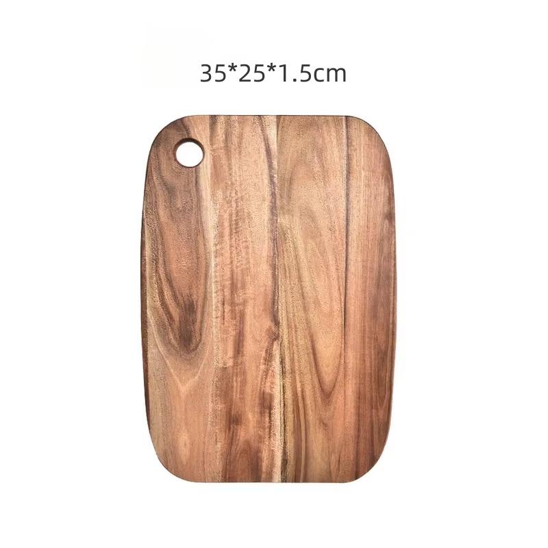 Acacia Wood Cutting Board Multi-Use Portable Home Kitchen Vegetable Meat Cutter for Outdoor Camping Fruit Slicing Accessory