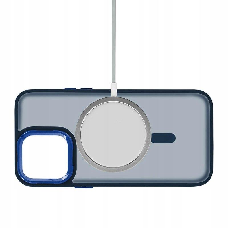 Etui do iphone 11 pro max magsafe magmat obudowa wzmacniana granatowy+szkło