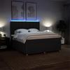 Box Spring Bed with Mattress Black 180 x 200 cm Fabric