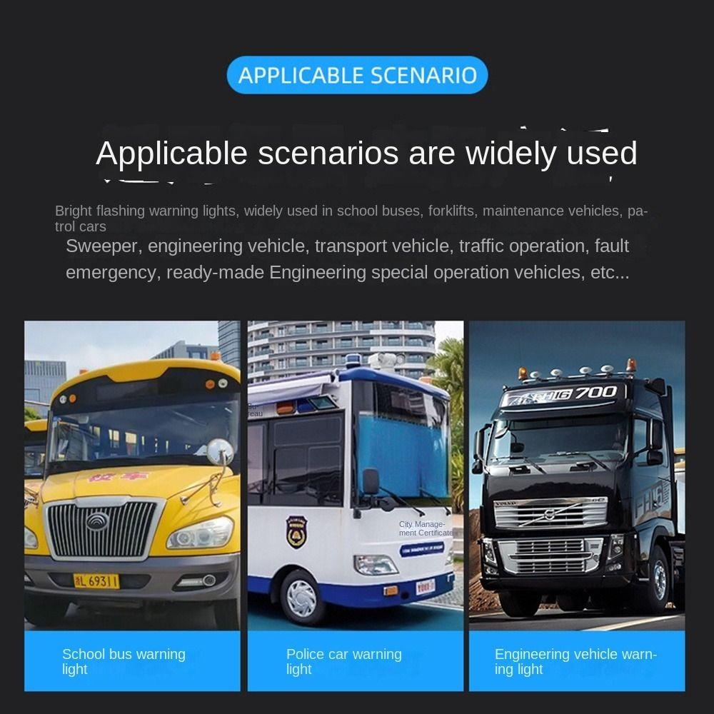 Magnetic Mount Car Emergency LED Lights 12V LED Strobe Light  School Bus Forklift