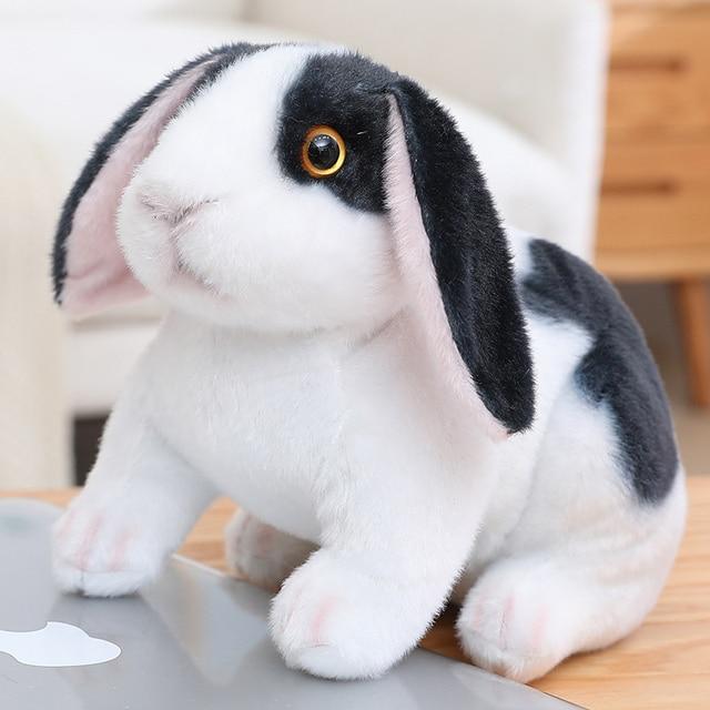 Lovely Fluffy Lop -Eared Rabbits Plush Toy Baby Kids Appease Dolls Simulation Long Ear Rabbit Pillow Kawaii Xmas Gift