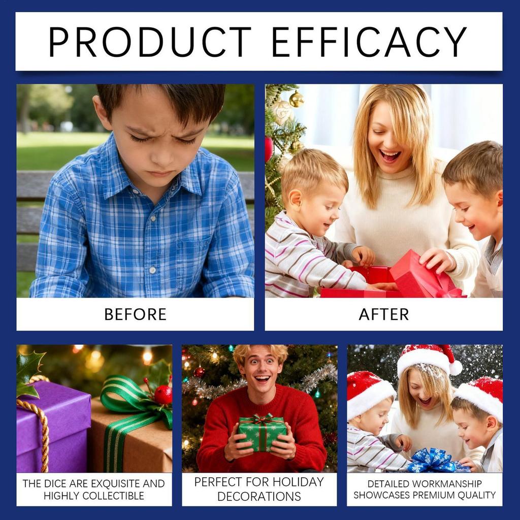 Christmas Countdown Toy Party Game Supplies 24 Days Role Playing Dice Set Countdown Calendar For Women Boys Girls Youth Teens