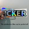 1PC Holographic Carbon Arabic Numbers Motorcycle Sticker Waterproof for Scooter Motorbike Front Fairing Bicycle Vinyl Decals