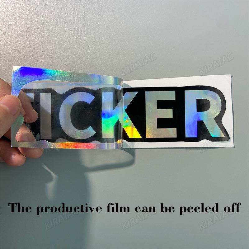 1PC Holographic Carbon Arabic Numbers Motorcycle Sticker Waterproof for Scooter Motorbike Front Fairing Bicycle Vinyl Decals