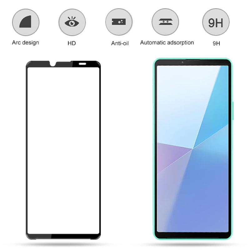 

MOCOLO For Sony Xperia 10 VI Screen Protector HD Clarity Black Edges Tempered Glass Film Black