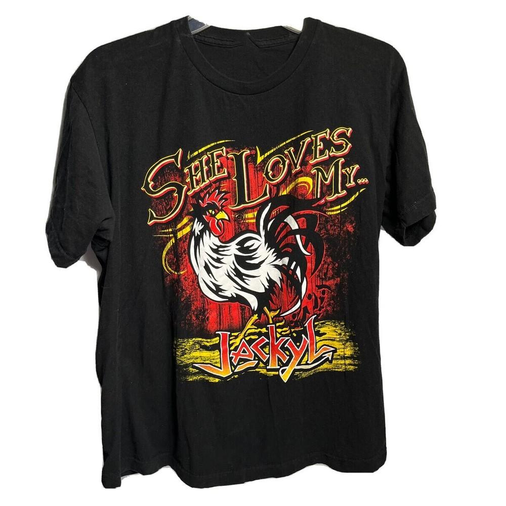 Vtg Jackyl Band She Loves My Cotton Black Full Size Men Women Shirt BL482 Unisex T-Shirt S