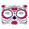 Day of The Dead Skull Face Dress Up Temporary Tattoo Stickers Pop Halloween Facial Makeup Special Waterproof Face Tattoo