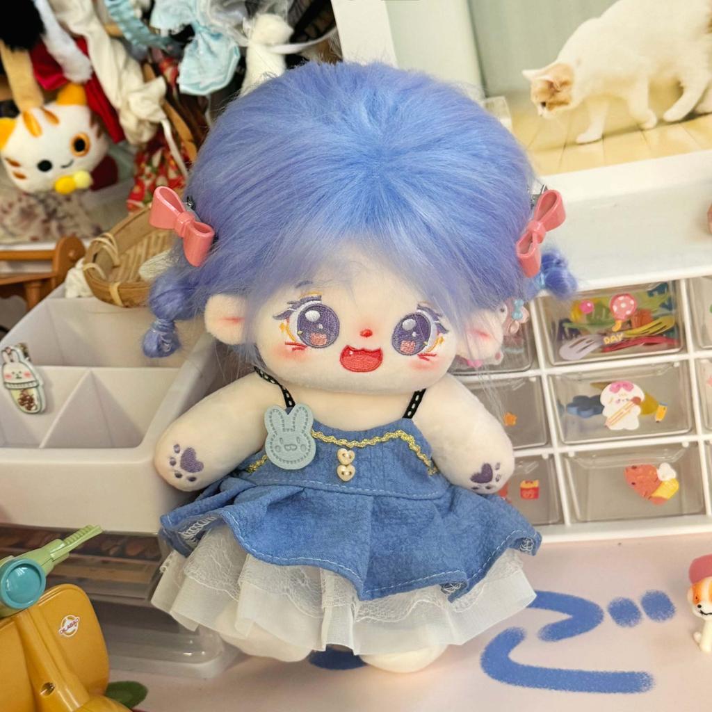 20cm Idol Doll Anime Plush Doll Figure Baby Doll Cute Face Kawaii Stuffed Nude Cotton Body Dolls Can Change Clothes Toy Kid Gift